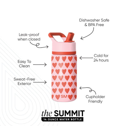 Summit Kids Water Bottle with Straw Lid